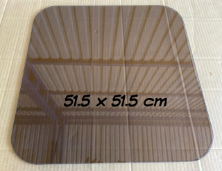 Üveg 51.5x51.5x0.4 cm, füst