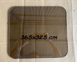 Üveg 36.5x32.5x0.4 cm, füst
