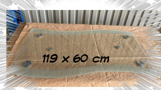 Üveg 119 x 60 x 0.8 cm, tiszta + tejüveg